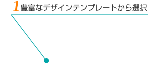 1.豊富なデザインテンプレートから選択