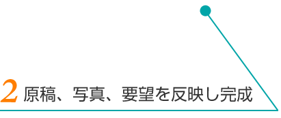 2.原稿、写真、要望を反映し完成